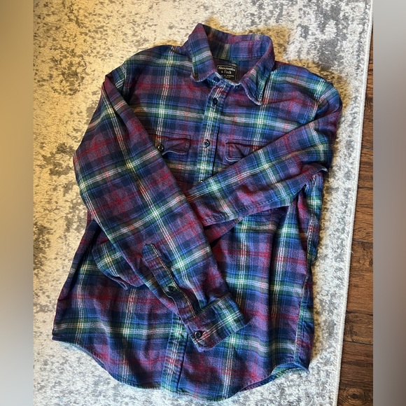 Abercrombie & Fitch Plaid Flannel Button Up size L - Picture 4 of 11